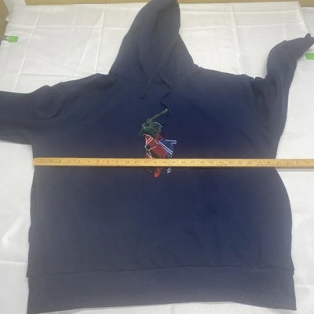 Polo Ralph Lauren Big Pony Fleece Navy Blue Pullover Hoodie! Size 2XB
